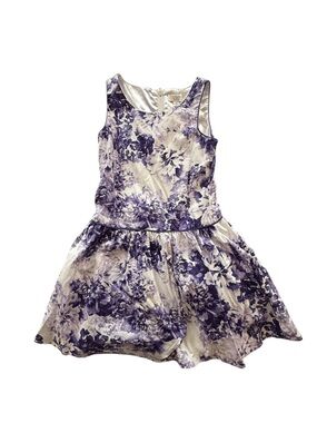 Children’s Place girls’ floral purple & white dress (size 10)